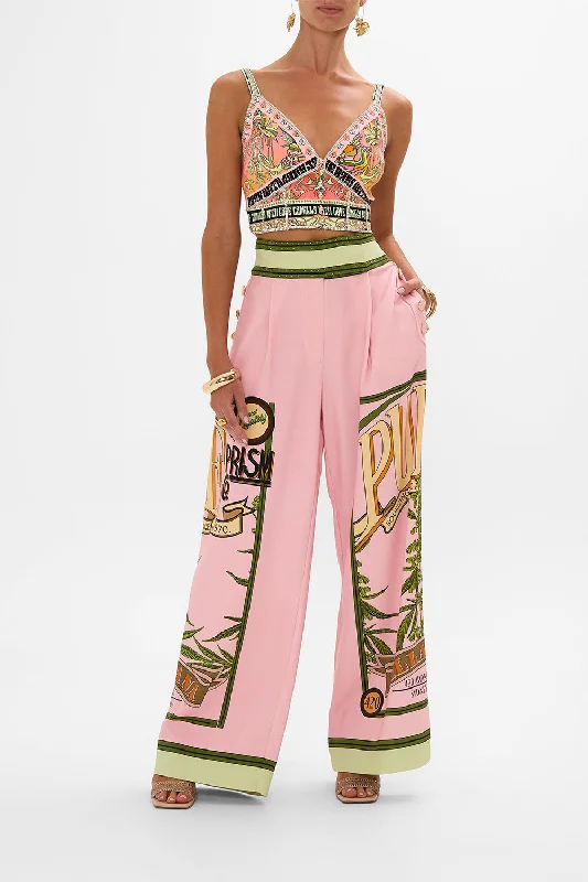 WIDE LEG PANT WITH BUTTONS LETS CHASE RAINBOWS