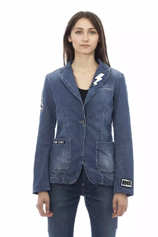 Baldinini Trend Chic Patchwork Denim Jacket