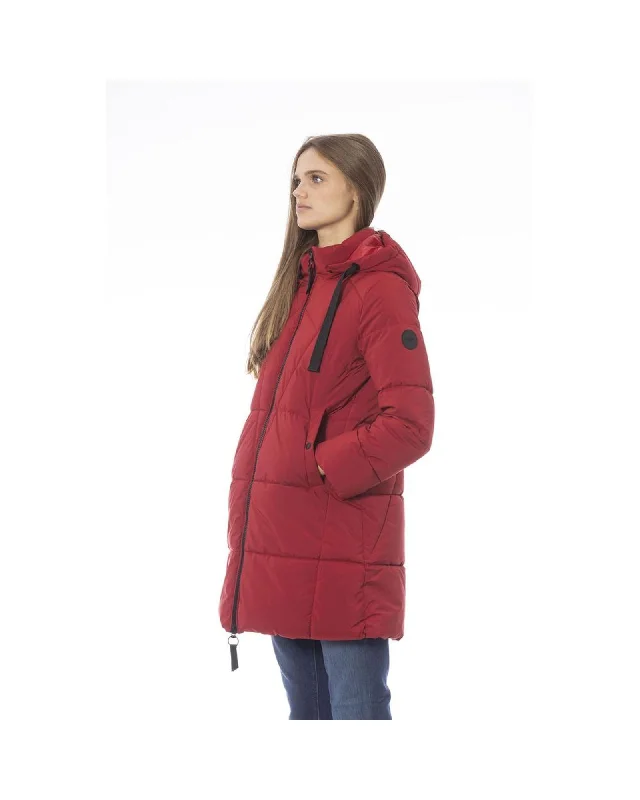 Baldinini Trend Women's Red Polyester Jackets & Coat - L