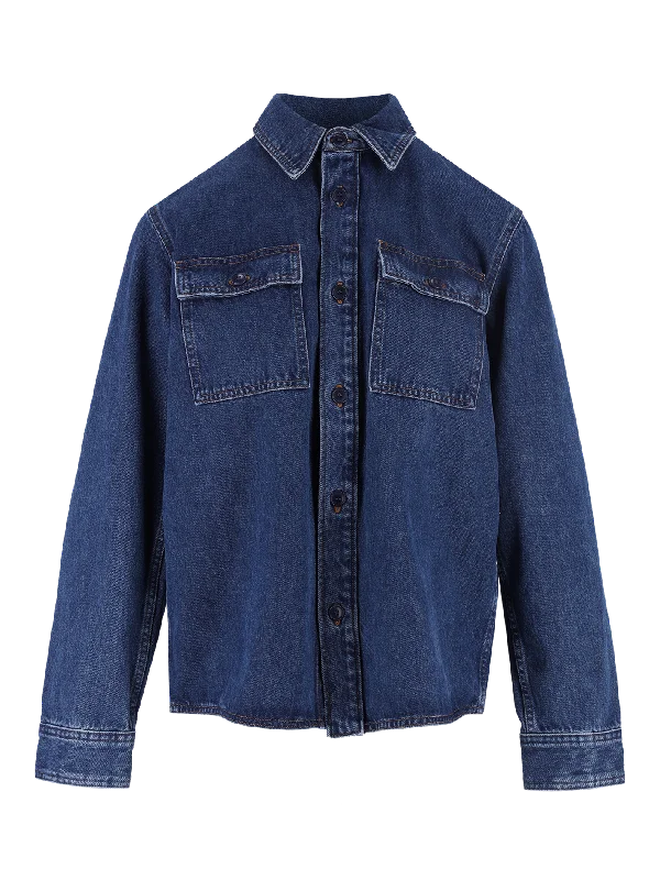 button-up denim overshirt