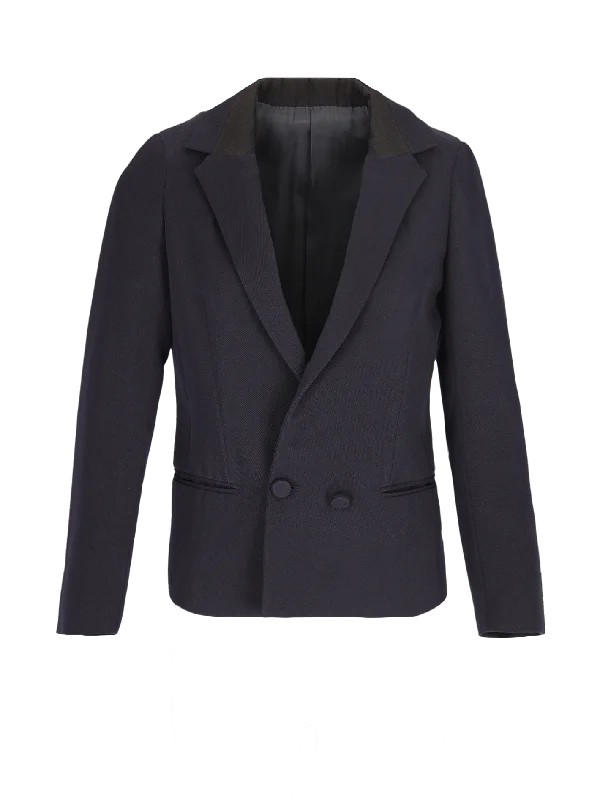 double-breasted wool blazer