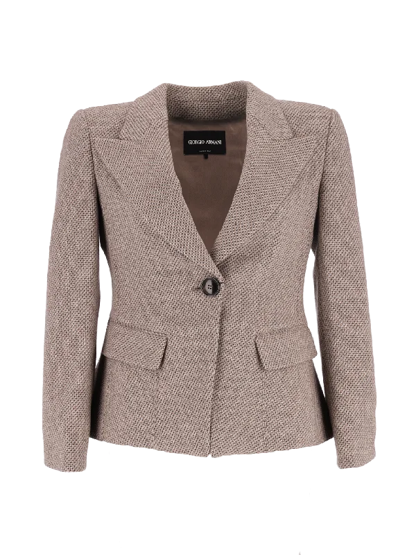 single-breasted cashmere blazer