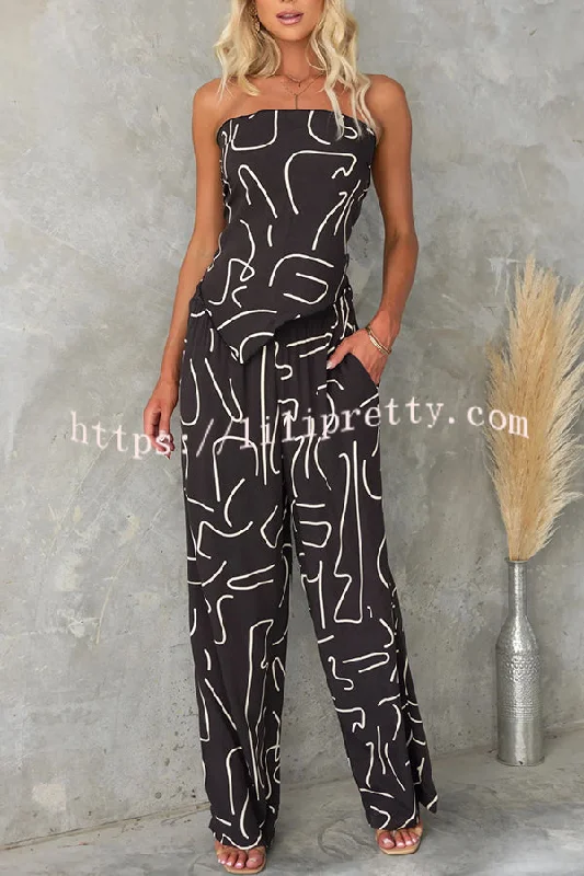 fun-printed-off-the-shoulder-top-and-elastic-waist-pocket-pants-set