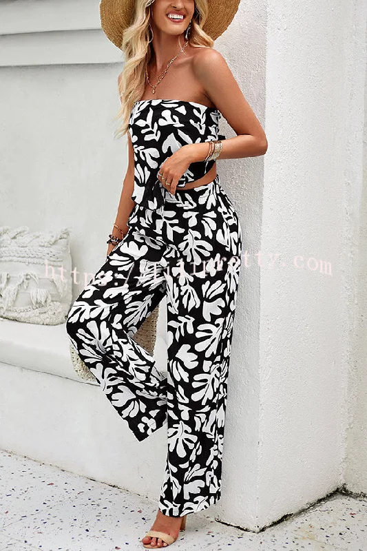 fun-printed-off-the-shoulder-top-and-elastic-waist-pocket-pants-set