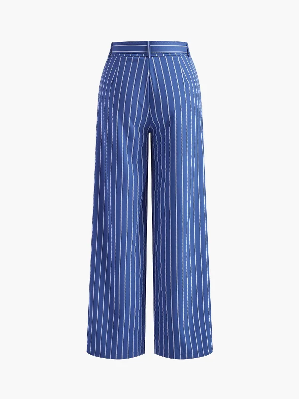 stripe-belted-sweetheart-pants-set