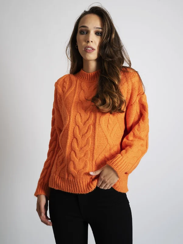 Maglia a Trecce Arancio