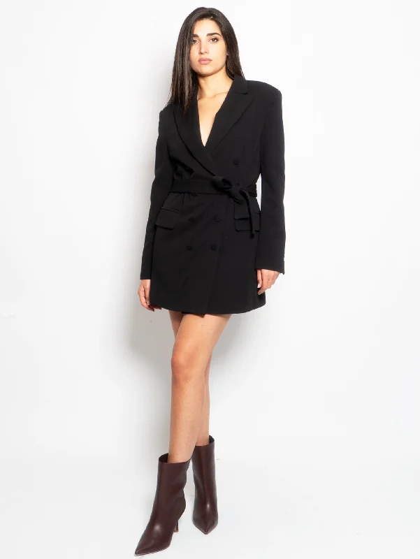 Abito Robe Manteau Doppio Petto Nero