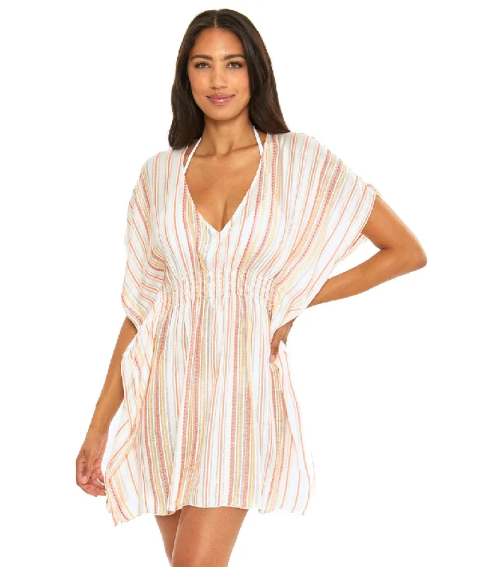 Becca Swim Women's Radiance Pull Over Woven Tunic Cover Up Nectar