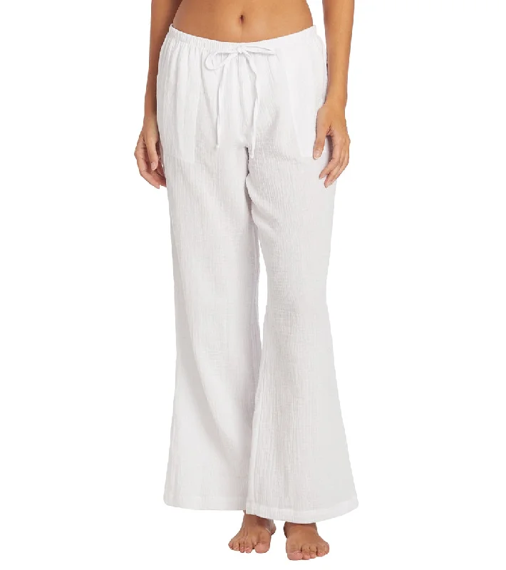 J.Valdi Women's Cozumel Beach Pant Cover Up White