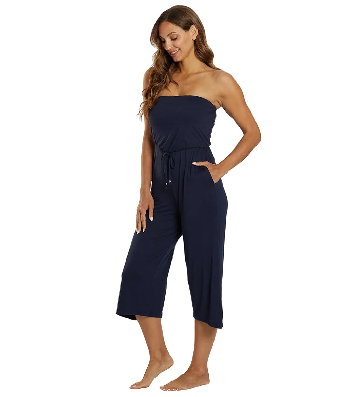 J.Valdi Women's Kira Bandeau Jumpsuit Navy