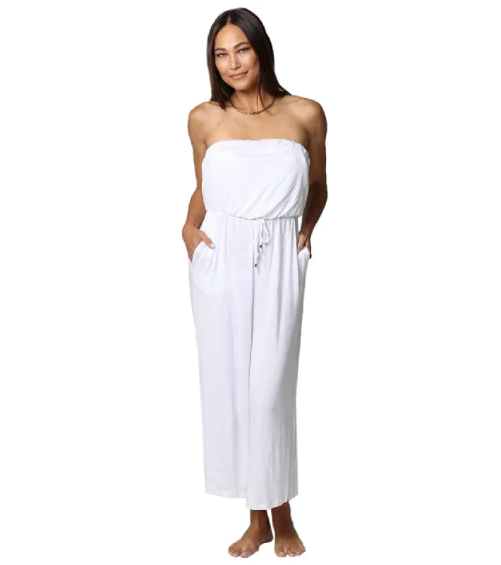 J.Valdi Women's Kira Bandeau Jumpsuit White