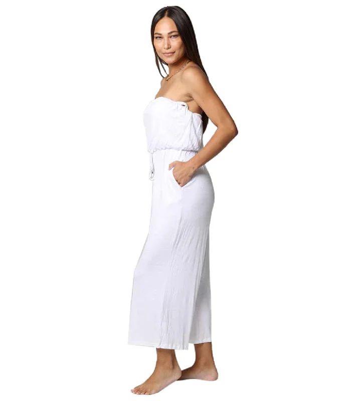 J.Valdi Women's Kira Bandeau Jumpsuit White