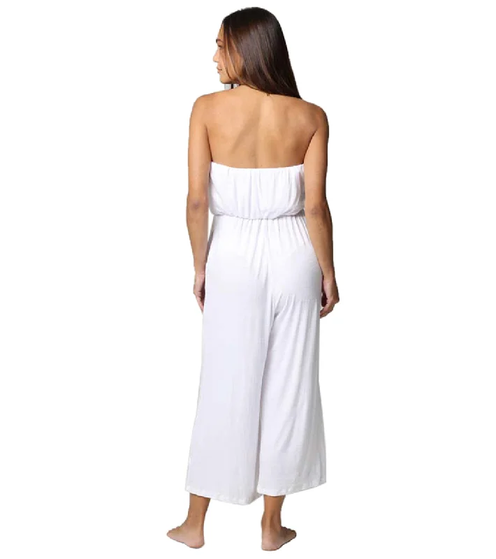 J.Valdi Women's Kira Bandeau Jumpsuit White