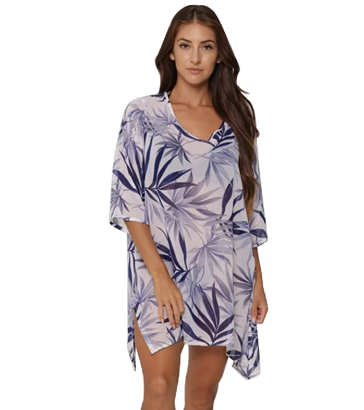 J.Valdi Women's Paradise Sharkbite Cover Up Tunic Blue/White