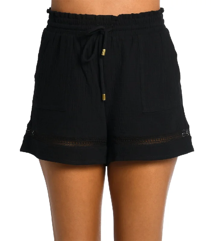 La Blanca Women's Seaside Covers Beach Shorts Black