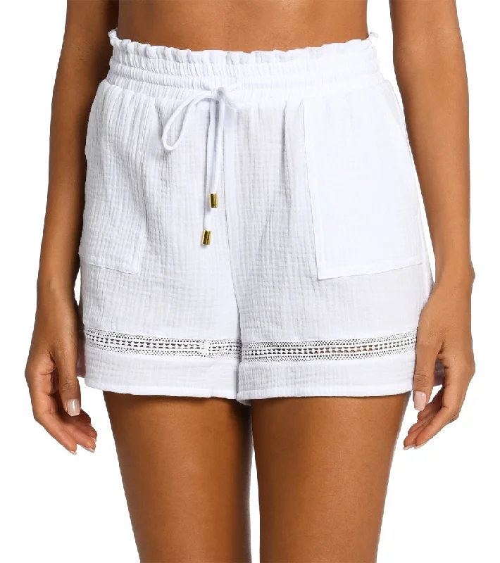 La Blanca Women's Seaside Covers Beach Shorts White