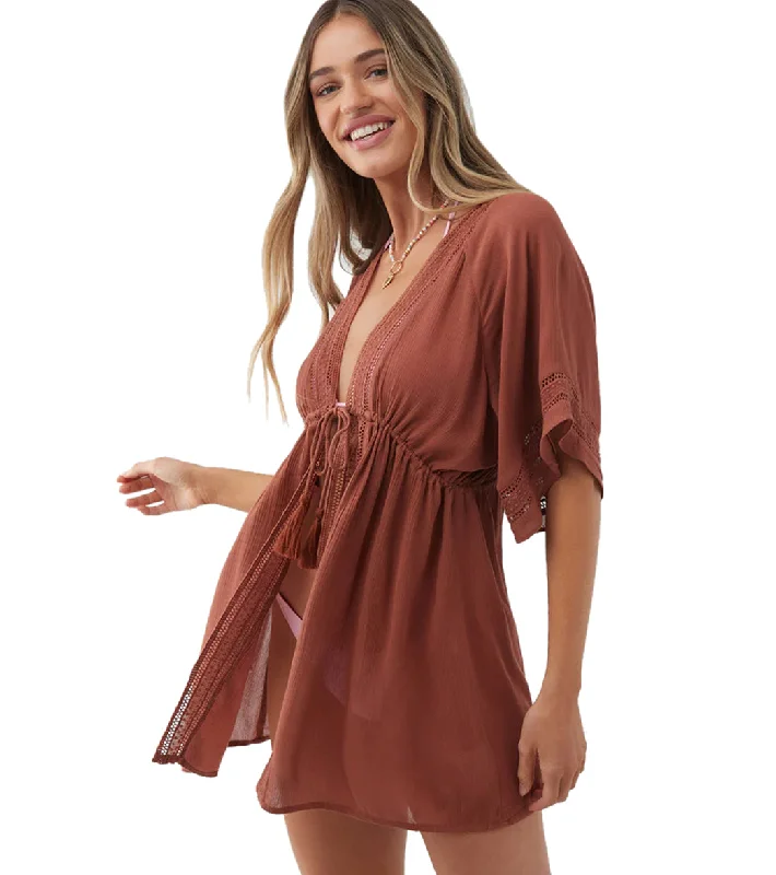 O'Neill Women's Wilder Cover Up Dress Rustic Brown