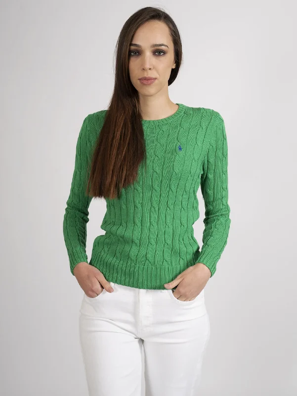 Maglia a Trecce Verde