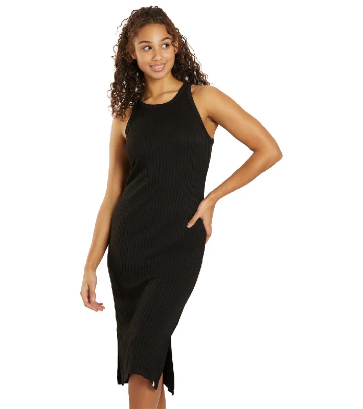 Rip Curl Women's Premium Rib Racer Midi Cover Up Dress Black