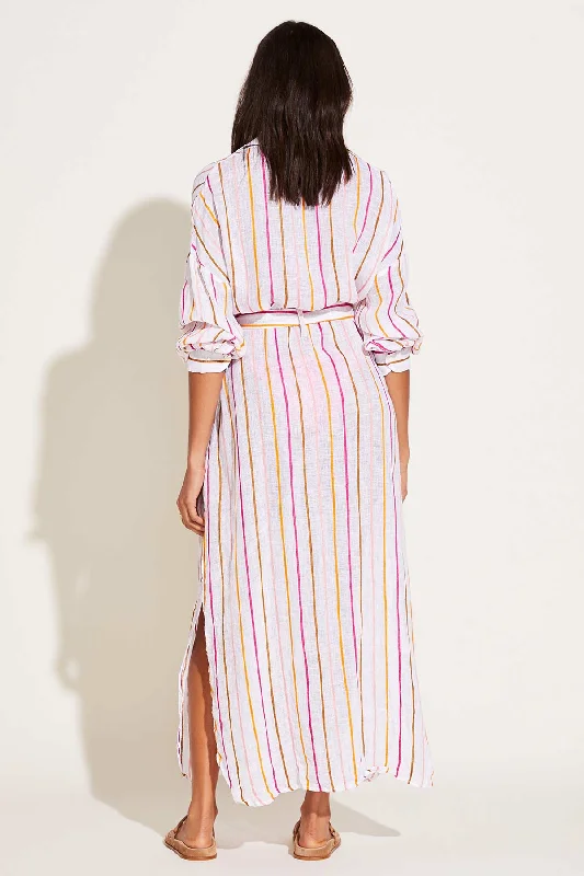 Playa Caftan - Sunny Stripe EcoLinen