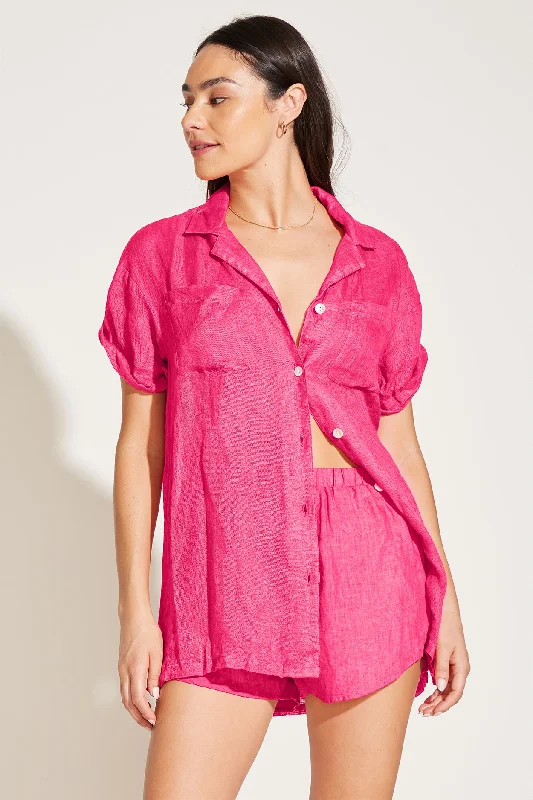 Playa Pocket Blouse - Zinnia EcoLinen