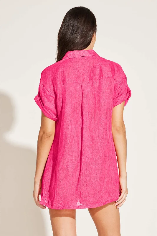 Playa Pocket Blouse - Zinnia EcoLinen