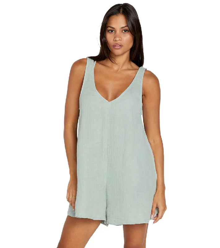 Volcom Women's Hang Loose Cover Up Romper Sea Glass