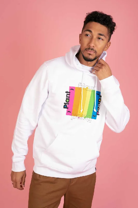 Plant Based Rainbow Hoodie - White