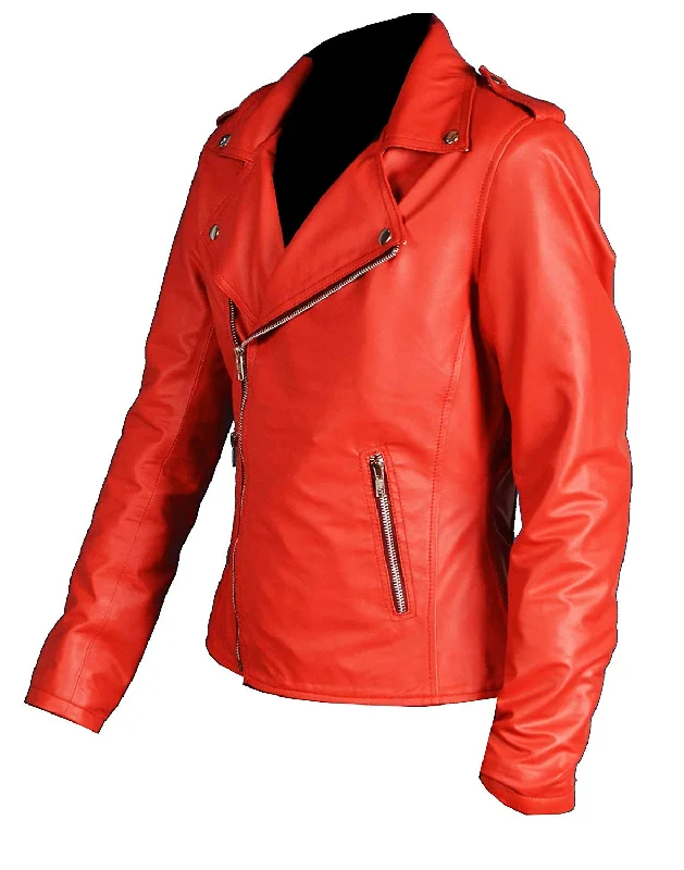 Women Riverdale Southside Serpent Red Leather Jacket