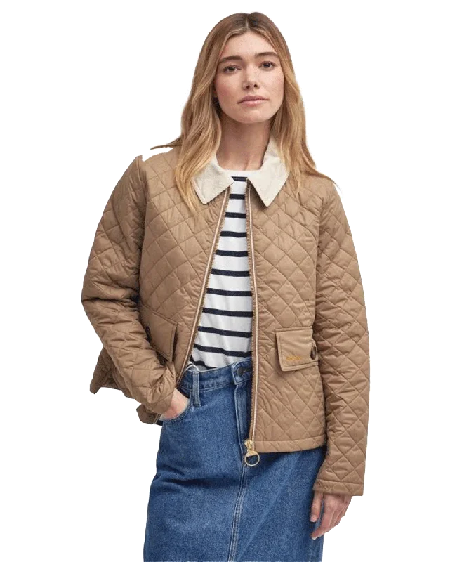 Leia Quilted Jacket - Brown