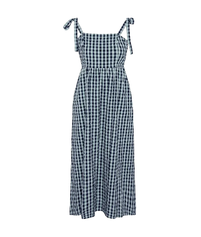 Abigail Gingham Midi Dress - Multi