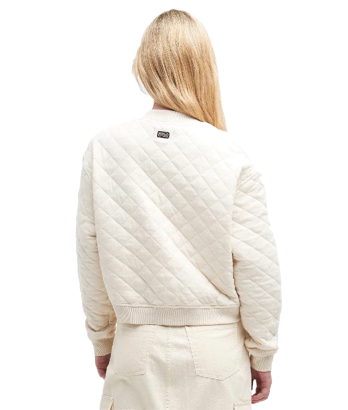 Alicia Quilted Bomber Jacket - Cream