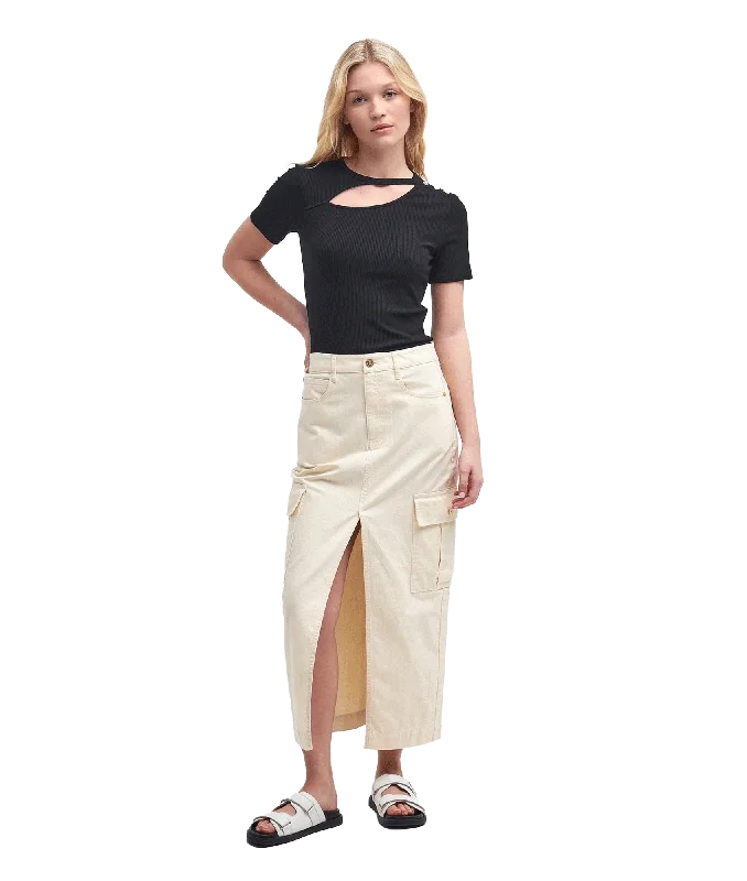 Tamsin Cargo Midi Skirt - Beige