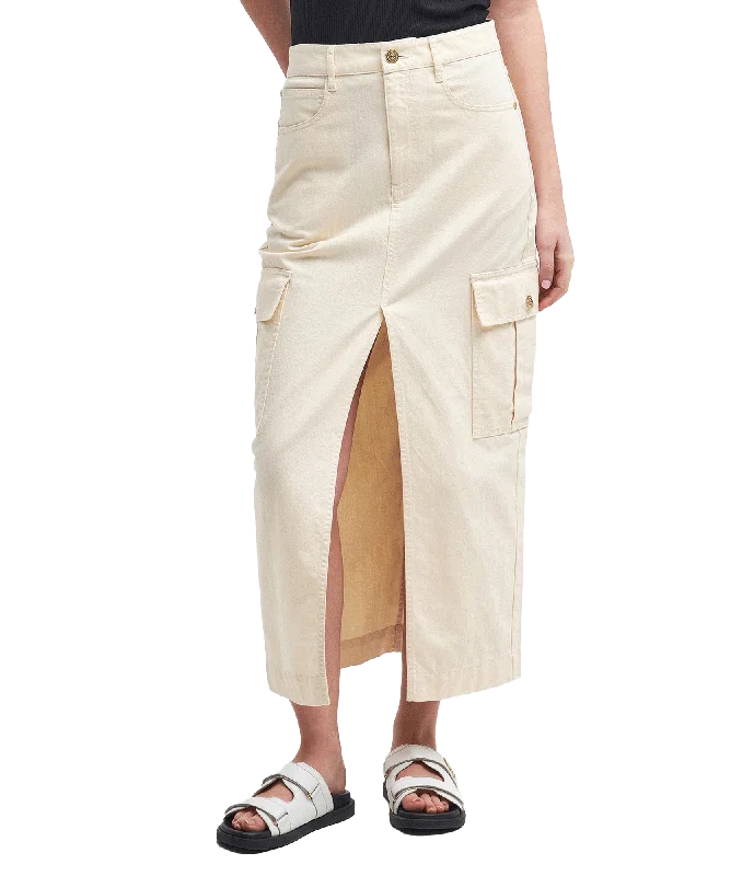 Tamsin Cargo Midi Skirt - Beige