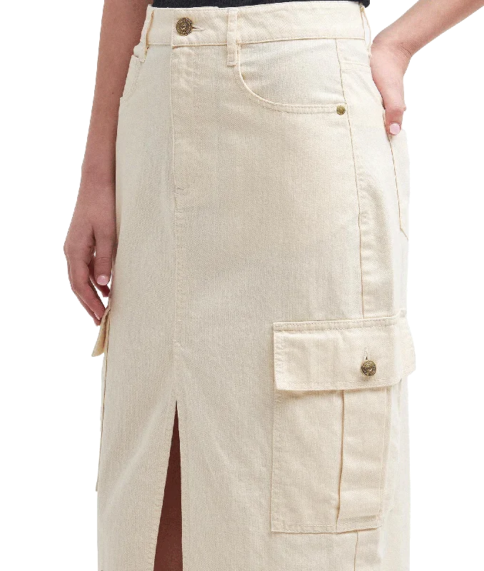 Tamsin Cargo Midi Skirt - Beige