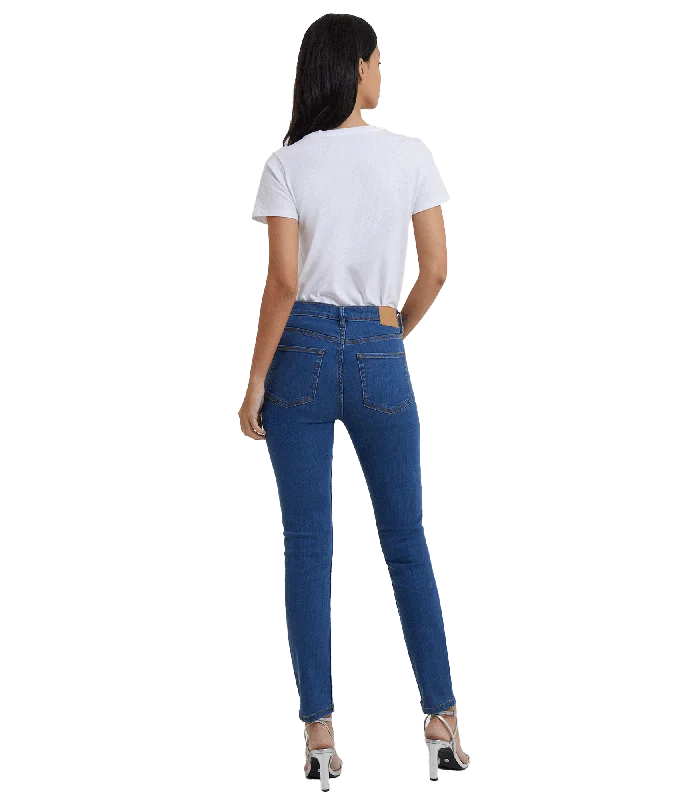 Soft Stretch Denim High Rise Skinny Jeans - Blue