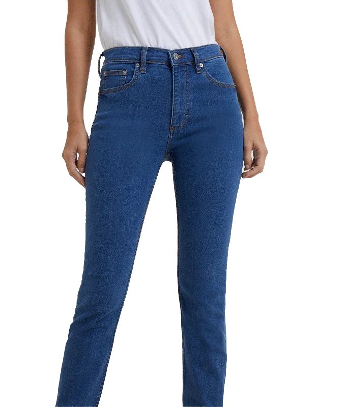 Soft Stretch Denim High Rise Skinny Jeans - Blue