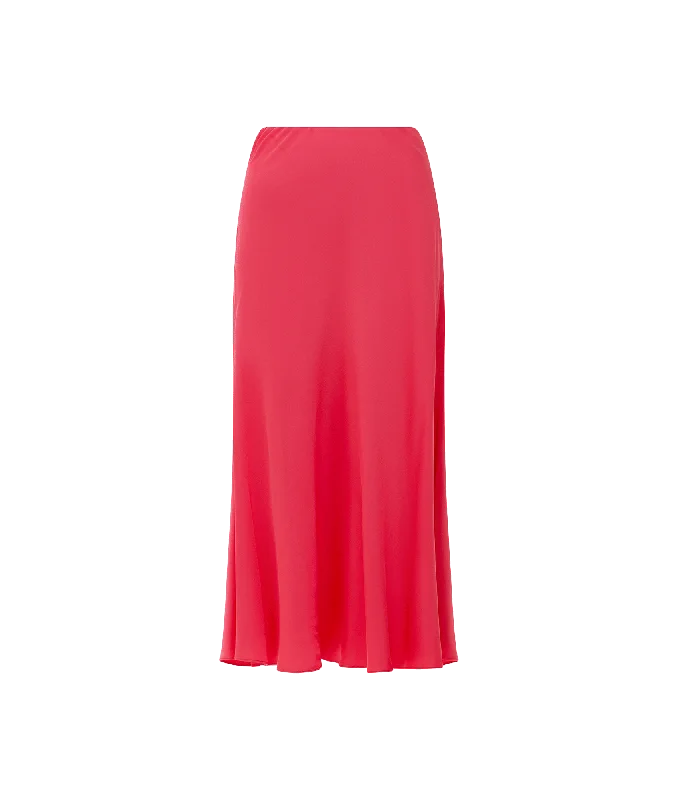 Ennis Eco Satin Midaxi Slip Skirt - Pink