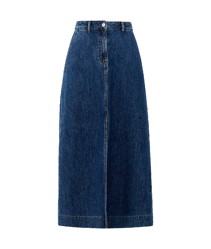 Denver Denim Midaxi Skirt - Blue