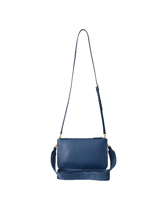 Leather Medium Landyn Crossbody Bag - Blue