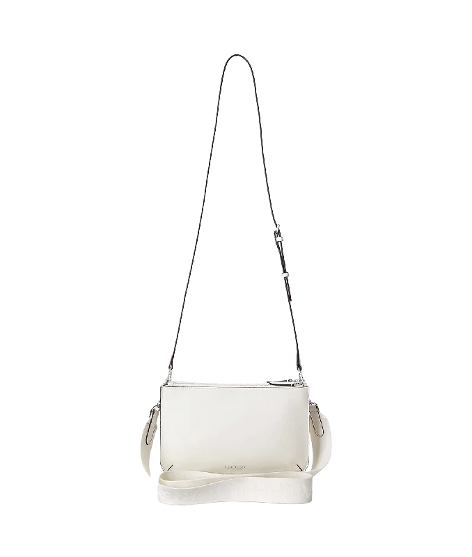 Leather Medium Landyn Crossbody Bag - White