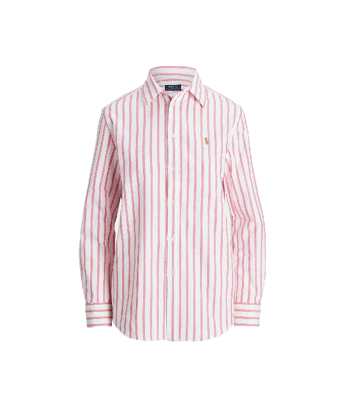 Relaxed Fit Striped Cotton Oxford Shirt - Multi