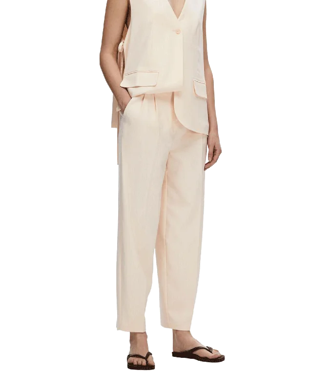 Barrel Fit Trousers - Cream