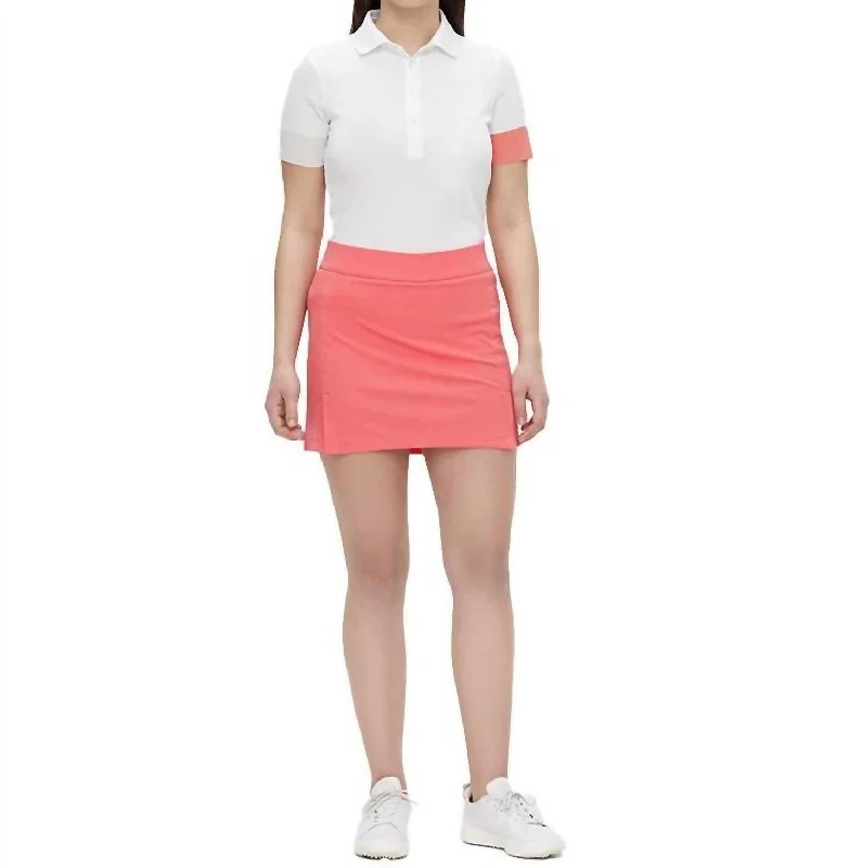 Amelie Golf Skirt In Tropical Coral