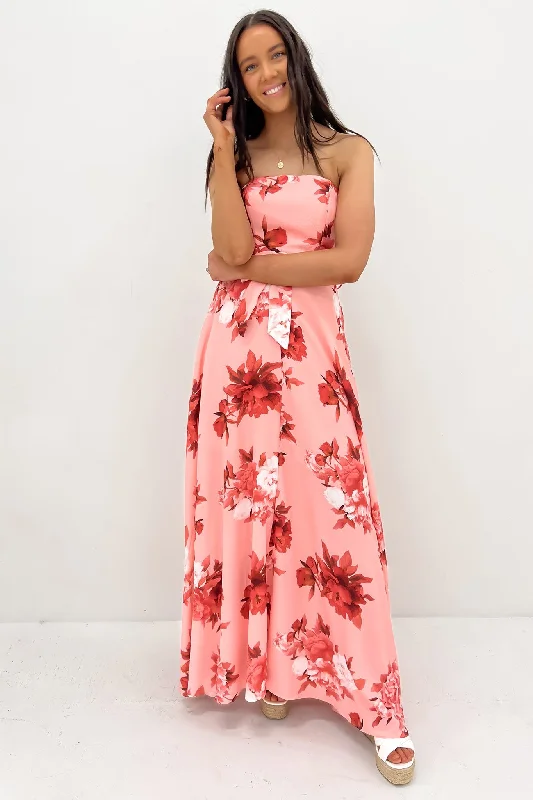 Aurora Maxi Dress Pink Floral