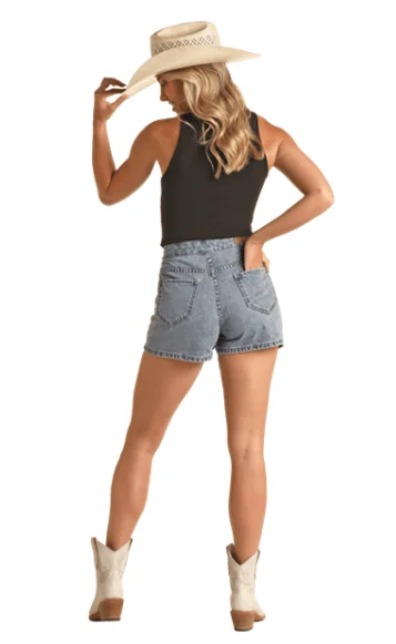 Rock & Roll Cowgirl Women's High Rise Denim Skort RRWD68R173