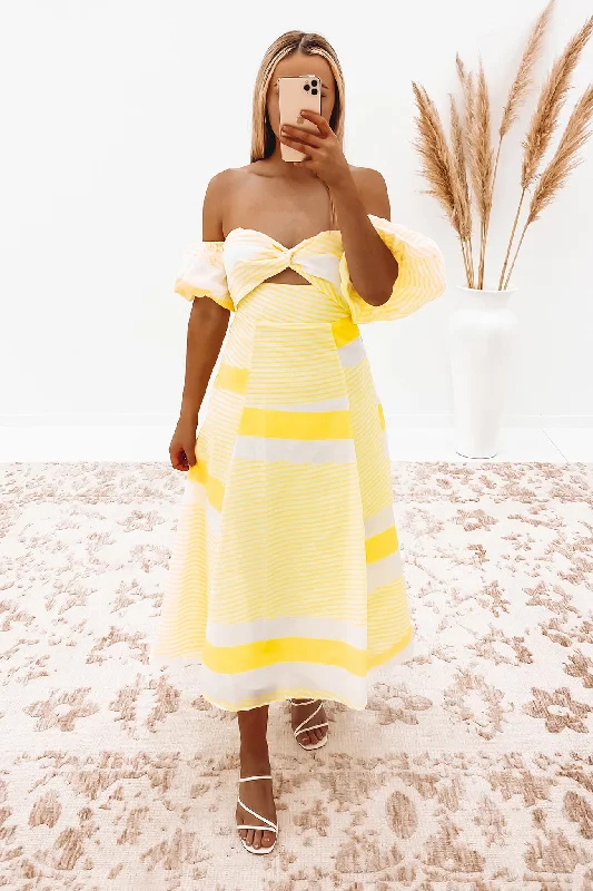 Dante Midi Dress Yellow