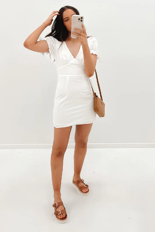 Eleanor Mini Dress White