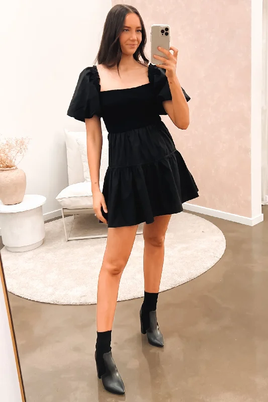 Harp Mini Dress Black