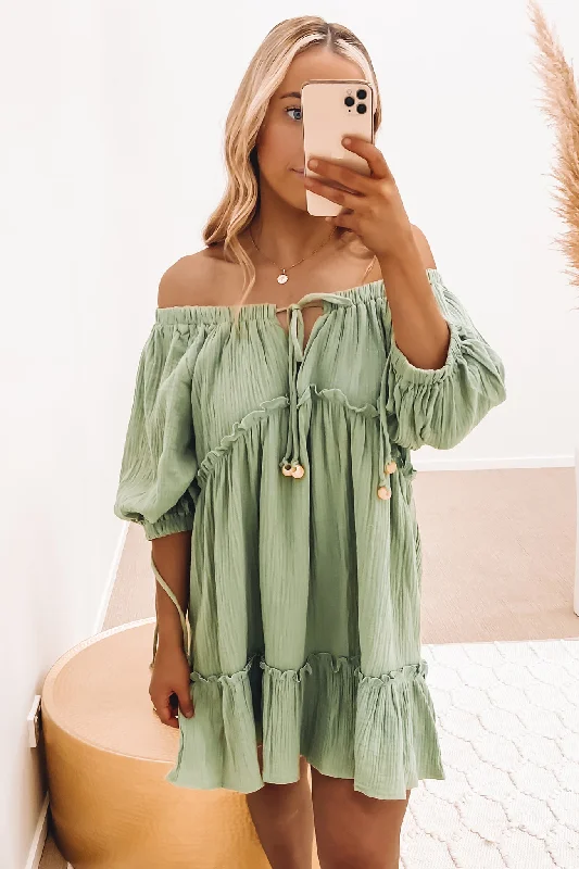 Kiah Mini Dress Green